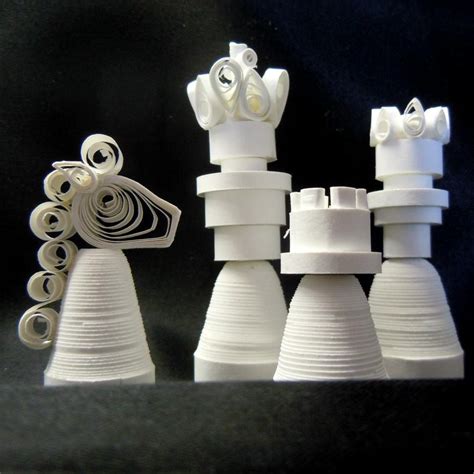 Quilled Paper Chess Set Hand Made Idee Fai Da Te Scacchi Idee Di