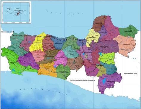 Peta Provinsi Jawa Tengah Gambar Lengkap 29 Kabupaten Dan 6 Kota