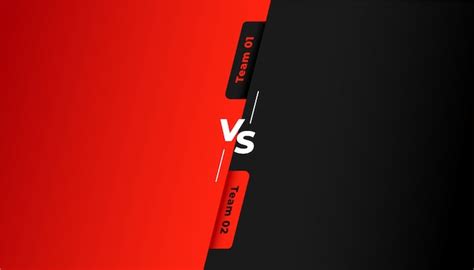 Free Vector Versus Vs Background For Red And Black Team