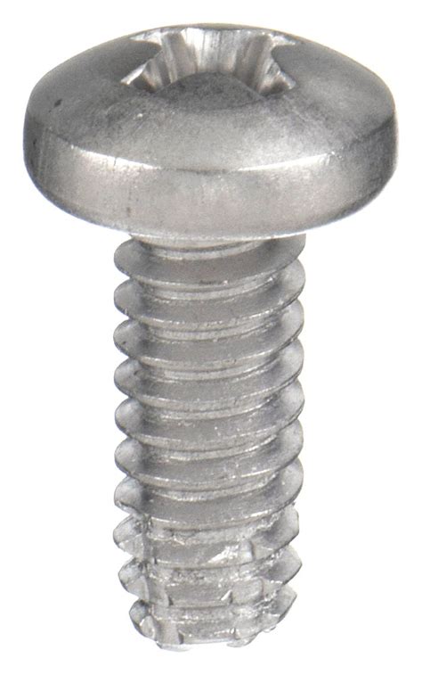 Grainger Approved Thread Cutting Screw F Pan 6 32 410 Stainless