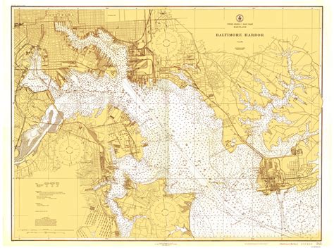 Baltimore Harbor Old Map Nautical Chart Ac Harbors Chesapeake Bay Old Maps