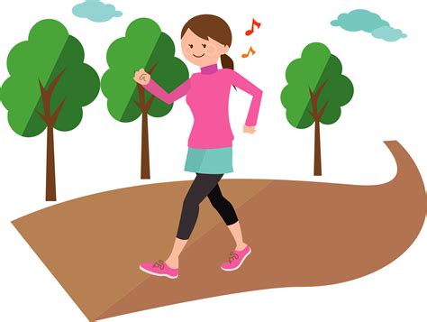 People Walking Exercise Clip Art
