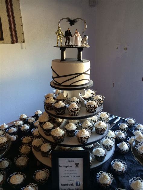 Low to high sort by price: Wedding cake and cupcakes:). Star Wars topper:) | Star ...