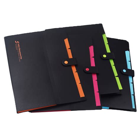 5 Pockets Expanding File Folder With Snap Closurenpw557north Promotional