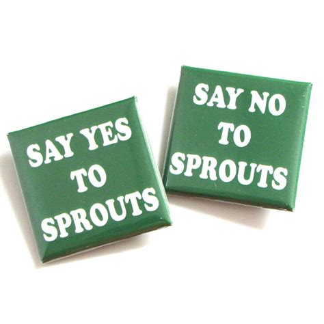 Say Yes And No To Sprouts Christmas Badges By Edamay