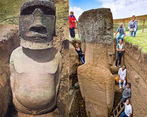Dry Lake Reveals Previously Unknown Statue On Easter Island