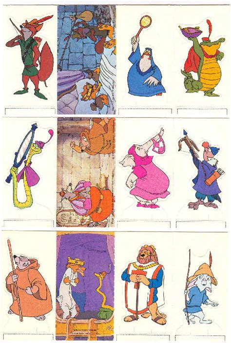 1974 Robin Hood Disney Playscene With Free Cards Given In Weetabix Cereal