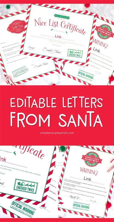 Maybe you would like to learn more about one of these? Use These Editable Letters From Santa For A Magical ...
