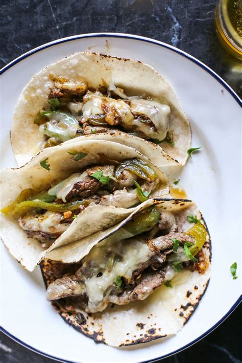 Philly Cheesesteak Tacos The Defined Dish Recipe Cheesesteak