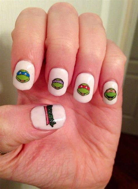 10 Nails Art Design Ideas For Girls Ninja Turtle Nails Turtle Nails