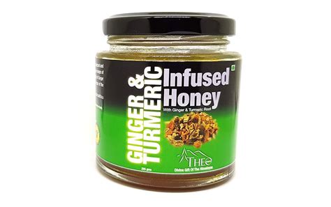 Theo Organics Ginger Turmeric Infused Honey Glass Jar 200 Grams