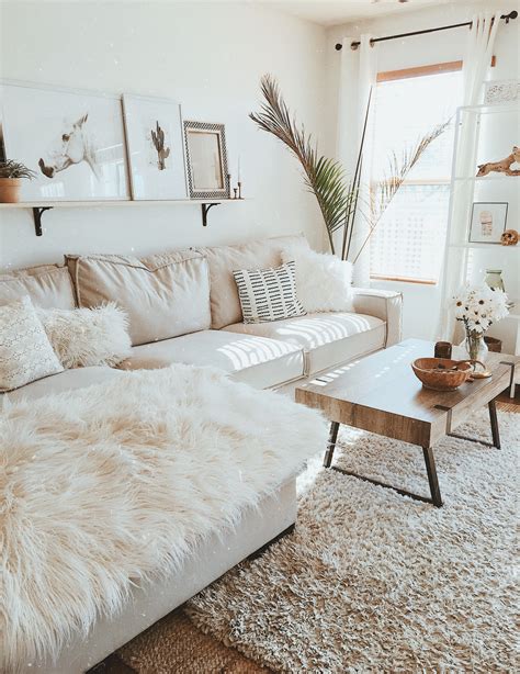 White Living Room Modern Boho Farmhouse Farmhouse Decor Living Room