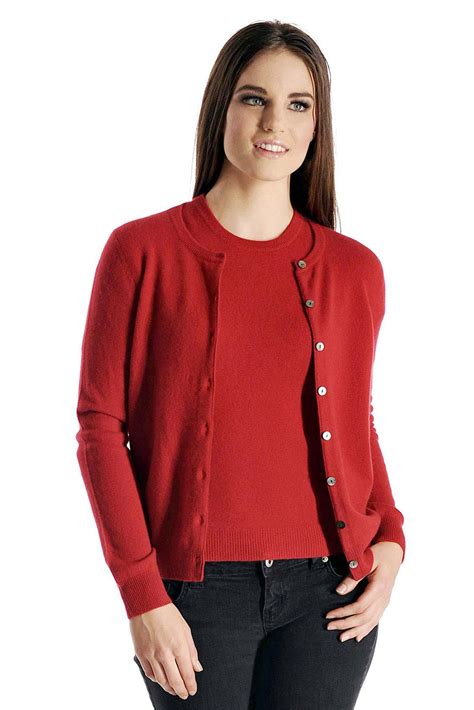 Womens Cashmere Cardigan Twin Sweater Set Cashmere Boutique