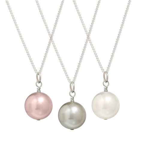 Pearl Drop Pendants Pearl Bridal Jewellery Biba And Rose