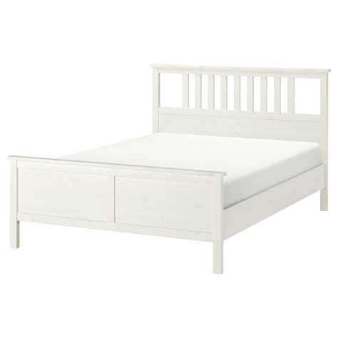 Hemnes Bed Frame White Stain Luröy Queen Ikea