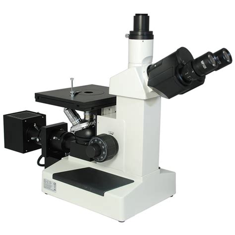 100x 1000x Inverted Metallurgical Microscope Trinocular Halogen Light