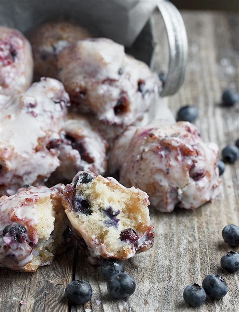 Glazed Fresh Blueberry Fritters Seasons And Suppers
