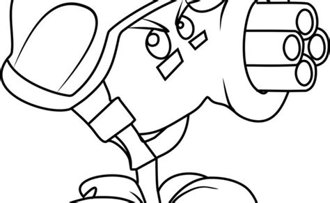Plants Vs Zombies Fire Peashooter Coloring Pages Barry Morrises