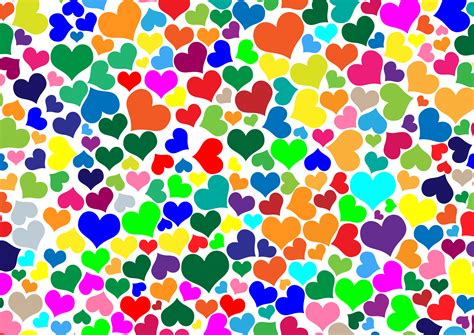 Colorful Hearts Backgrounds Wallpaper Cave