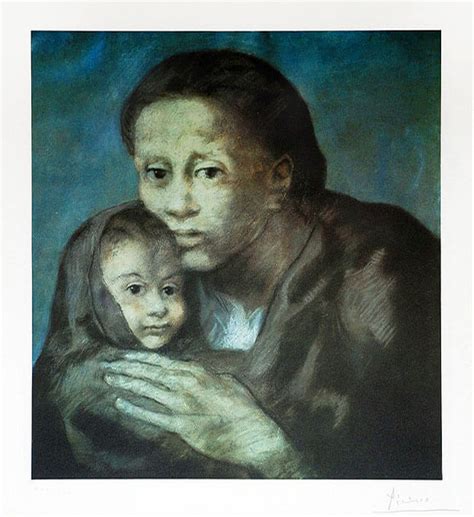 Pablo Picasso Mère Et Enfant Au Fichu Mother And Child With Shawl