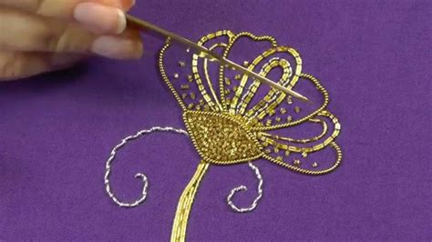 goldwork embroidery tutorial part 5 cutwork and finished piece gold work embroidery