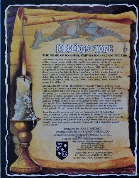 Computer Game Museum Display Case Lordlings Of Yore The Game Of