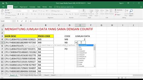 Cara Menghitung Jumlah Angka Yang Sama Di Excel Excel Bourbon Two My XXX Hot Girl