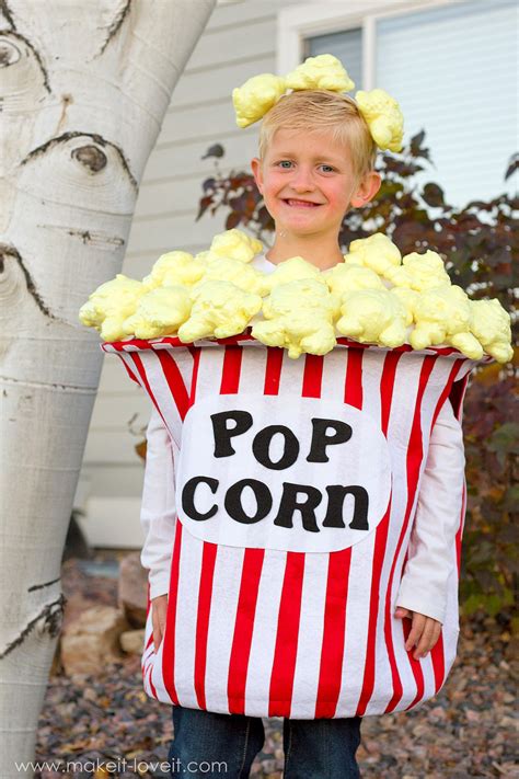 bucket of popcorn costume with huge popped kernels make it and love it