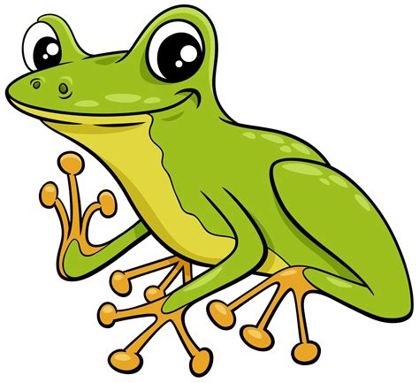 Cute Little Tree Frog Cartoon Illustration 1892865 Vector Art At Vecteezy