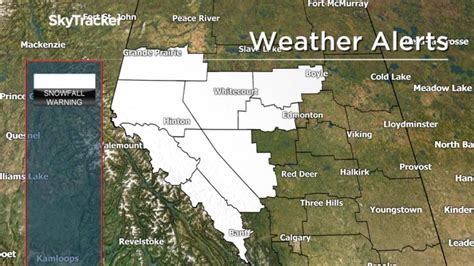 Snowfall Warnings Issued For Parts Of West And Central Alberta