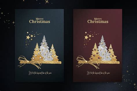 8 Gold Foil Christmas Cards Foil Christmas Cards Gold Foil Christmas
