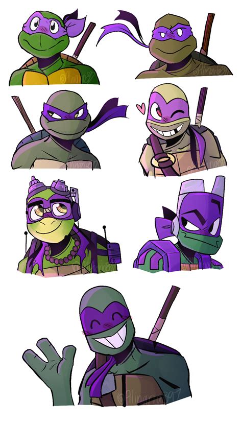 Teenage Mutant Ninja Turtles In Different Poses