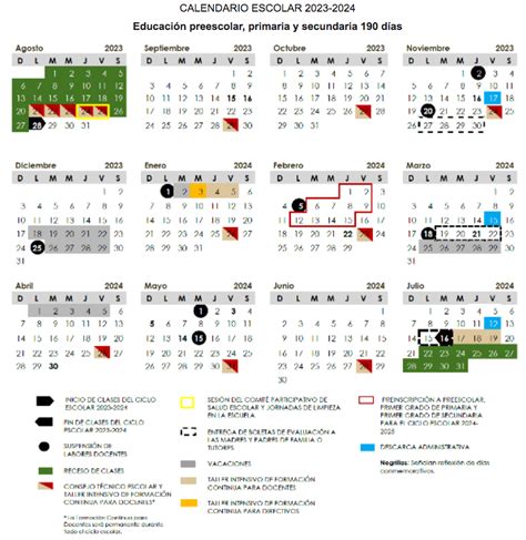 Calendario Escolar De La Sep Para El Ciclo