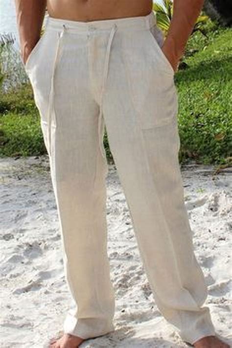 Cool 43 Recommended Beach Pants You Must Try For Men Mens Linen Pants Beach Outfit Men Beach