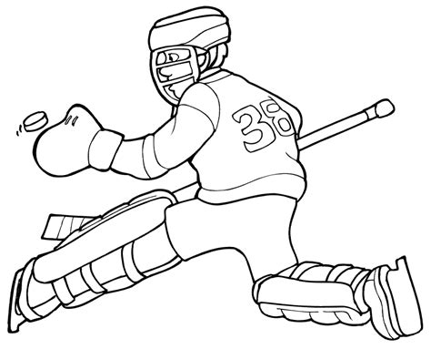 Hockey Coloring Page Coloring Home