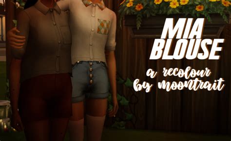 Mia Blouse Recolour By Moontrait Comes In 28 Swatches Solid Swatches