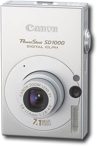Best Buy Canon Powershot 71mp Digital Elph Camera Silver Sd1000