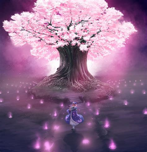 Anime Blossom Tree Wallpapers Wallpaper Cave