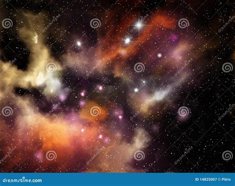 Colorful Space Galaxy Background With Shining Stars Stardust And