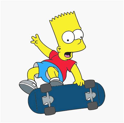 Media Money Bart Simpson Skateboarding Icon