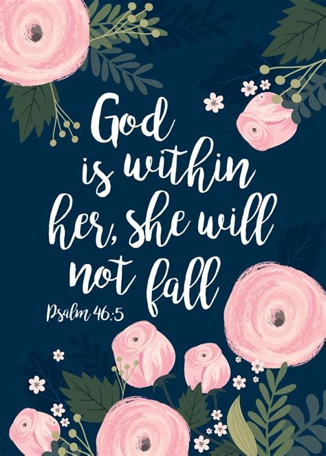 This listing is for a one color inspirational decal. God is within her she will not fall - La Petite Muse