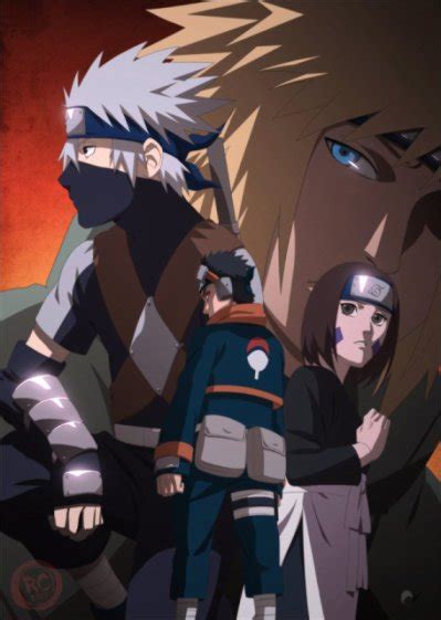 Team Yondaime Kakashi And Rin And Obito Naruto Shippuden