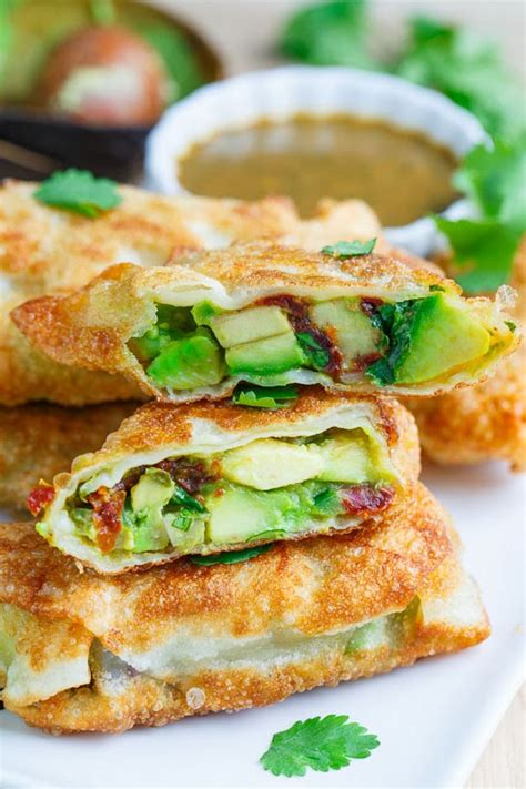 Cool slightly, then cut diagonally and serve with dipping sauce. Cheesecake Factory Avocado Egg Rolls Recipe on Closet Cooking
