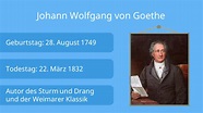 Johann Wolfgang von Goethe • Lebenslauf und Werke · [mit Video]