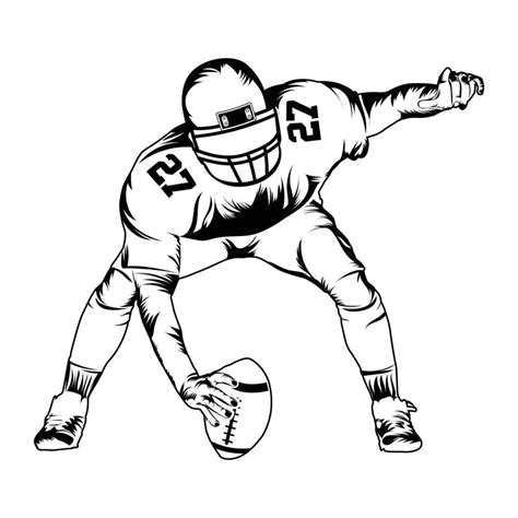 Amrican Football Player Lineman Vector Design 17157097 Vector Art At