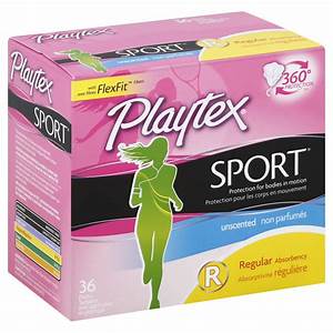 Playtex Sport Tampons Plastic Regular Absorbency Unscented 36 Tampons