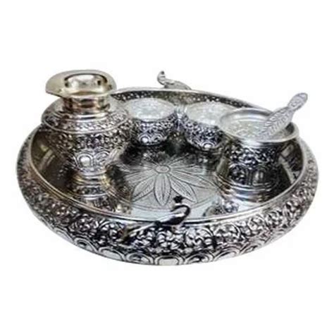 German Silver Pooja Thali 5 Inch At Rs 475piece In Jaipur Id