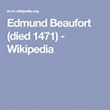 Edmund Beaufort (died 1471) - Wikipedia | Beaufort, Died, Wikipedia