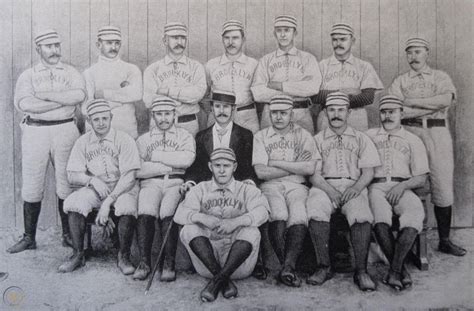 Orig 1890 Brooklyn Dodgers New York Baseball Team Portrait Indepth