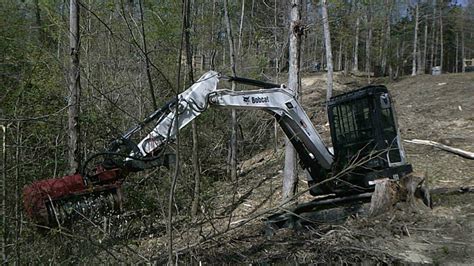 Bobcat E63 With Fecon Mulching Head YouTube